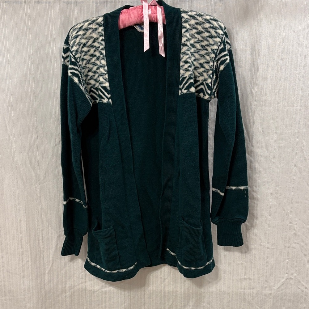 Vintage 1970s Patterned Cardigan